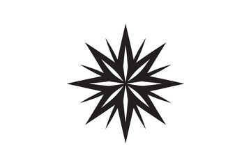 A bold geometric black star symbol 55.eps