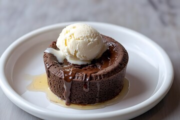 Chocolate Lava Cake with Vanilla Ice Cream