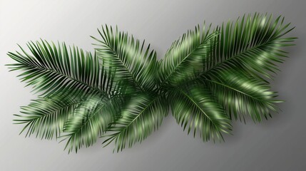 Green plant in a pot on black background Abstract 3d white background