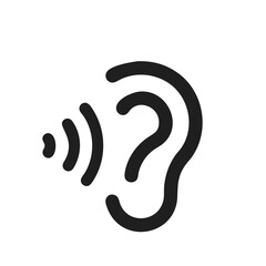 Ear listening icon vector illustration 