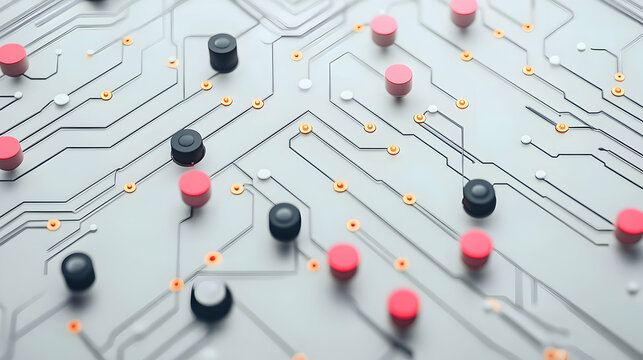 Detailed Graphical Representation of a Parallel Circuit with Electrical Components and Connections