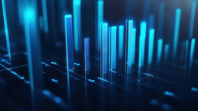 Abstract Blue Data Visualization