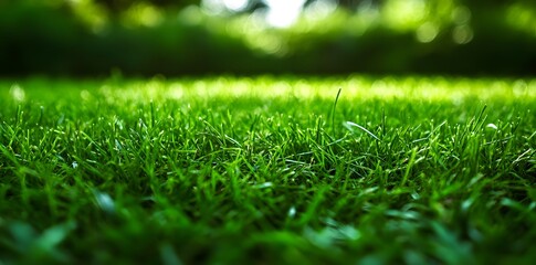 Naklejka premium Close-up of Lush Green Grass