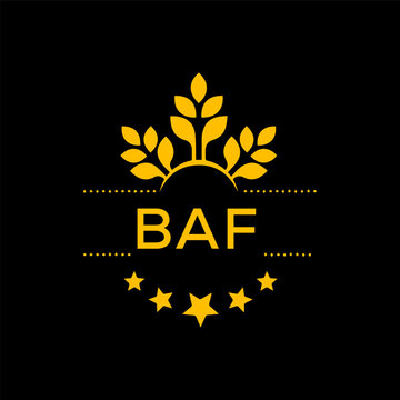 BAF Letter logo design template vector.