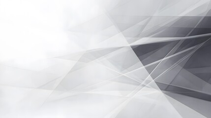 Obraz premium Abstract Gray and White Geometric Pattern with Intersecting Lines and Shapes