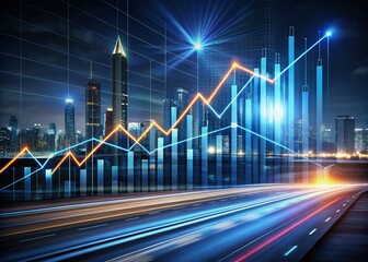 Downward Point Infographic with Long Exposure Effect for Data Visualization and Analysis