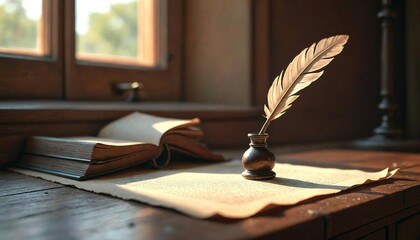 Thomas Jefferson's Quill Pen and Inkwell