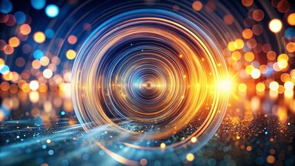 Dynamic Radio Wave Animation with Moving Circles on Dot Background for Engaging Visuals