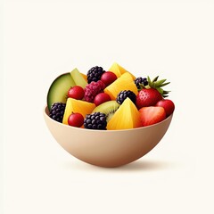 Colorful fruit salad in a bowl.