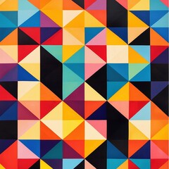 Fototapeta premium Colorful geometric pattern design, vibrant colors.
