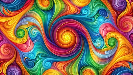 Abstract swirling colors silhouette pattern