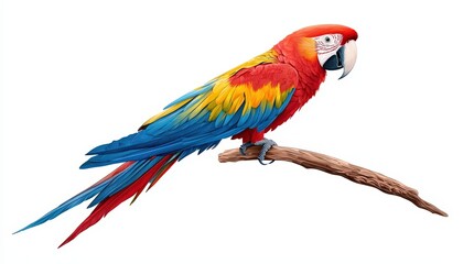Fototapeta premium Colorful parrot perched on a branch.