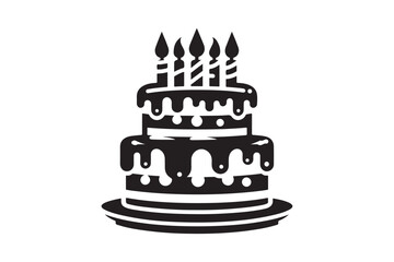 Birthday Cake silhouette vector 178.eps