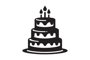Birthday Cake silhouette vector 182.eps