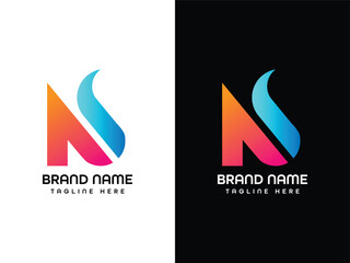 N letter logo design Template