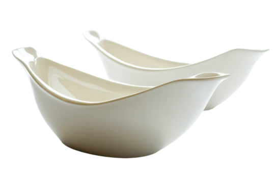 Elegant Gravy Boats Isolated on a transparent Background for Culinary Use and Creative Food Presentations