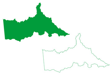 Encruzilhada municipality (Bahia state, Municipalities of Brazil, Federative Republic of Brazil) map vector illustration, scribble sketch Encruzilhada map