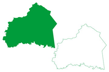 Feira da Mata municipality (Bahia state, Municipalities of Brazil, Federative Republic of Brazil) map vector illustration, scribble sketch Feira da Mata map