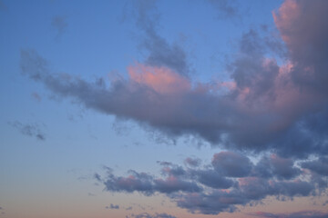 Fototapeta premium Clouds on blue sky, background or wallpaper