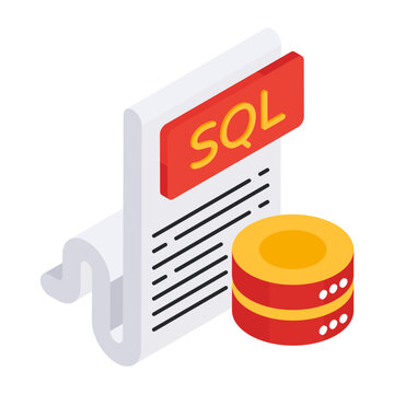 Modern design icon of Sql file

