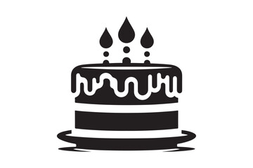 Birthday Cake silhouette vector 213.eps