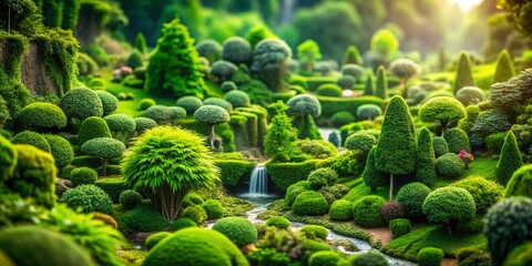 Enchanting Green Abyss: A Tilt-Shift Journey into Endless Nature's Loop