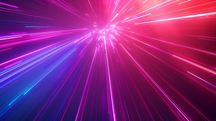 Obraz premium A vibrant burst of colorful light rays creating a dynamic, energetic atmosphere.