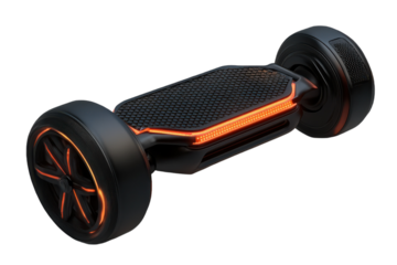 High-Quality Isolated Hoverboard on Transparent Background for Marketing and Design Purposes