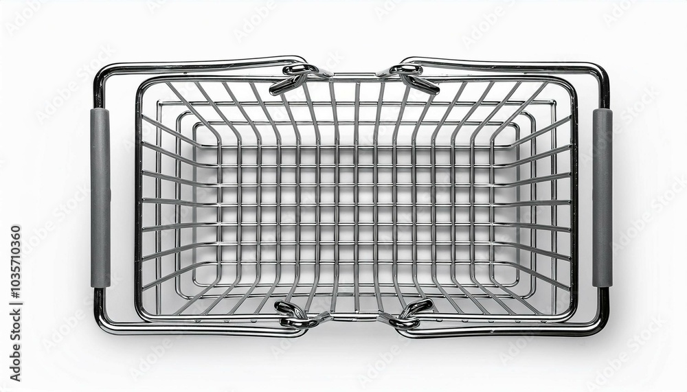 Wall mural metal shopping cart