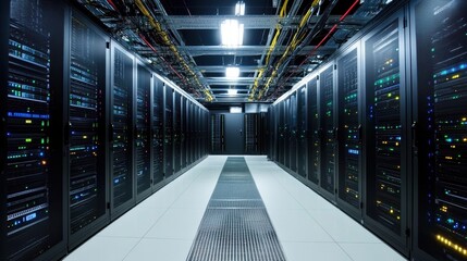 Fototapeta premium Server Room Interior.
