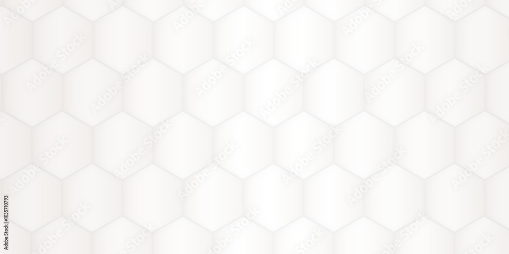 Poster 3d hexagonal structure futuristic white background and embossed hexagon abstract with hexagon backgr