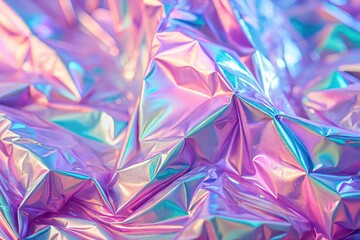 Abstract trendy holographic background in pale violet pink and mint colors