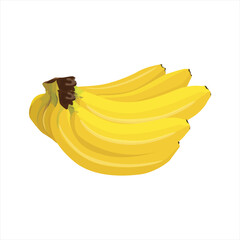 banana on a white background