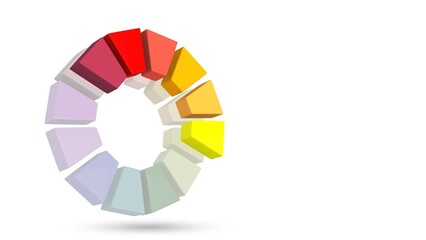 Obraz premium Visual Colour Wheel Mapping warm colours