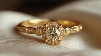 Initial letter ring with minimalist design and gold band