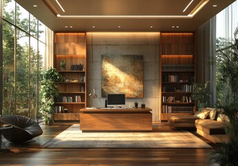 Fototapeta premium Modern Home Office.