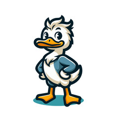 Fototapeta premium cool duck modern style mascot isolated vector illustration