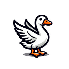 Fototapeta premium Goose modern isolated vector illustration 