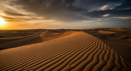 Naklejka premium Desert Dunes at Sunset