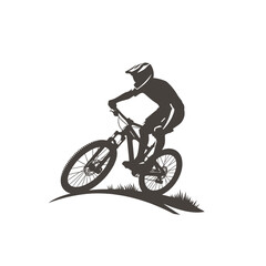 Fototapeta premium Mountain bike rider isolated vector illustration