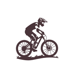 Obraz premium Mountain bike rider isolated vector illustration