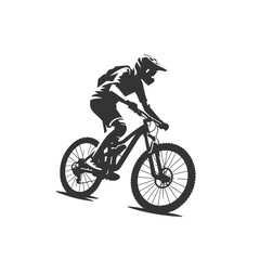 Mountain bike rider isolated vector illustration