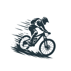 Naklejka premium Mountain bike rider isolated vector illustration