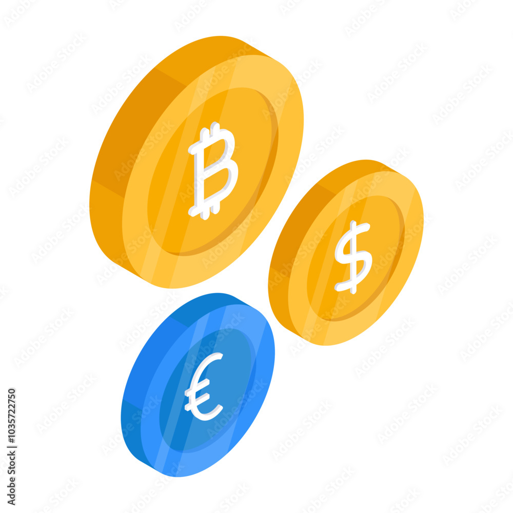 Poster Perfect design icon of cryptocurrencies

