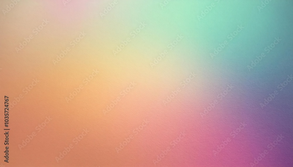 Poster serene pastel gradient texture with soft transitions from warm peach and coral to cool aqua and mint