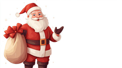 Fototapeta premium santa claus christmas gift