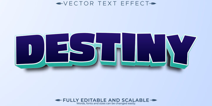 Editable text effect cartoon, 3d kids and funny font style