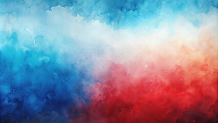 Obraz premium Abstract watercolor background with blue and red gradient texture