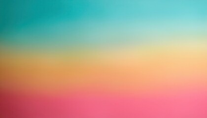 Obraz premium Vibrant Gradient Pastel Background. Soft Transition from Pink to Aqua with Warm Yellow Center, Ideal for Modern Design Projects, Branding, Digital Art, and Presentations Ample Copy Space