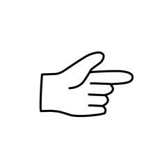 hand symbol line icon